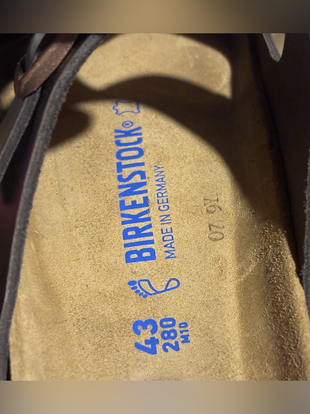 Birkenstock 🔥 Arizona Birko-Flor Brown Leather Sandals Slides Men’s Sz 43 10 NEW - Picture 3 of 12